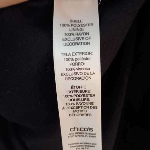 Chico's Black Sheer Beaded Sleeveless Top - Picture 7 of 9